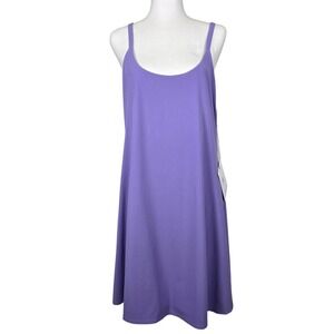 Rhoback Demi Active Dress Womens XXL Haze Purple Built In Shorts Straps New
